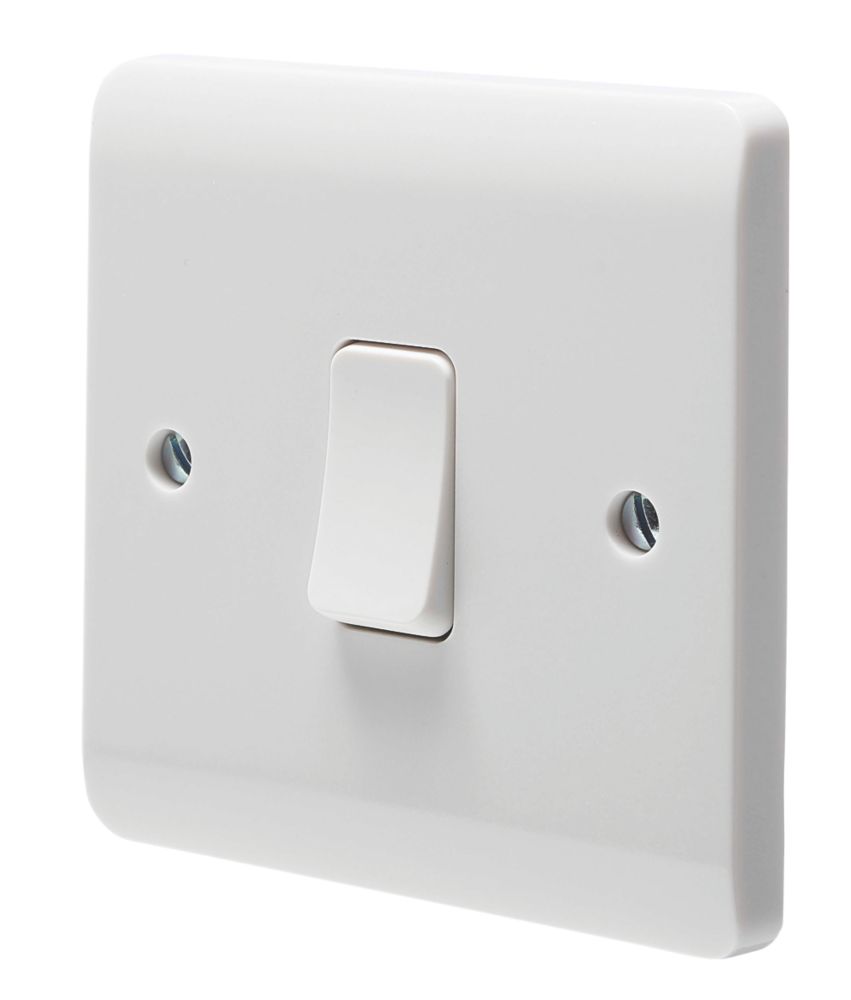 Image of Crabtree Instinct 10AX 1-Gang 1-Way Switch White 