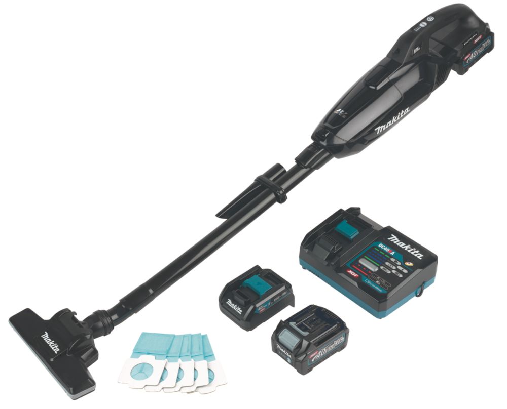 Image of Makita CL002GD206 40V 2 x 2.5Ah Li-Ion XGT Brushless Cordless 4-Speed Vacuum Cleaner 