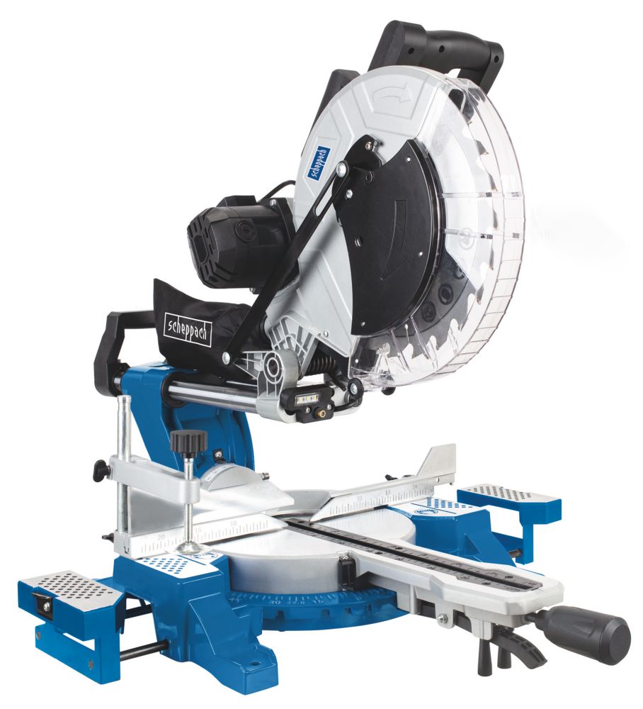 Image of Scheppach HM140L 305mm Electric Double-Bevel Sliding Mitre Saw 230V 