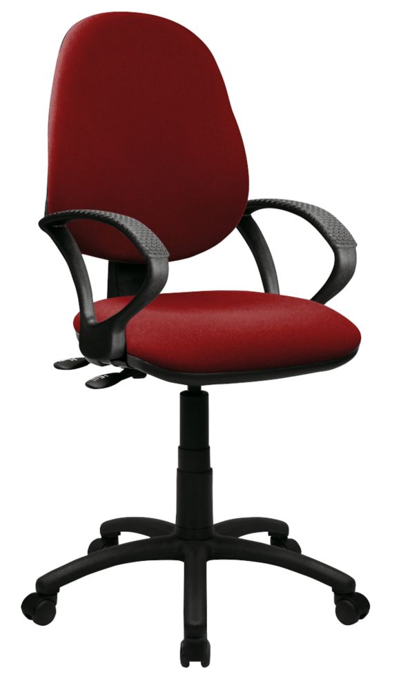 Image of Nautilus Designs Java 200 Medium Back Task/Operator Chair Fixed Arms Wine 