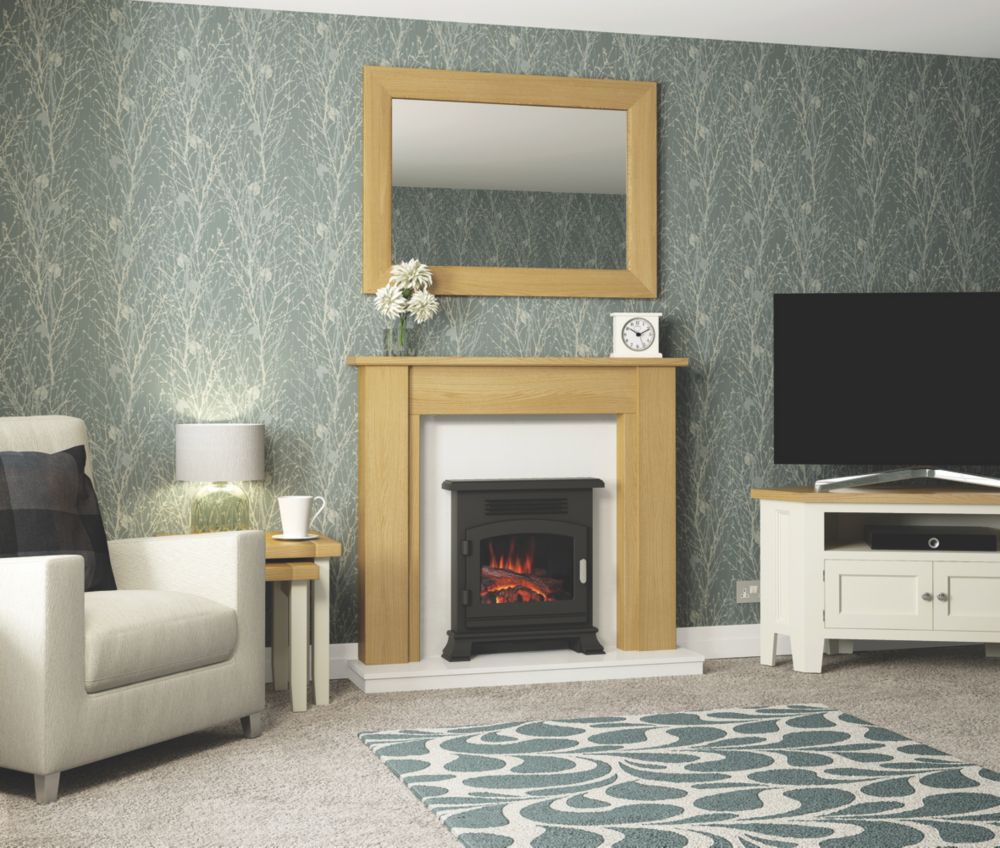 Image of Be Modern Banbury Black Switch Control Easy to Install Electric Inset Stove Fire 568mm x 190mm x 623mm 