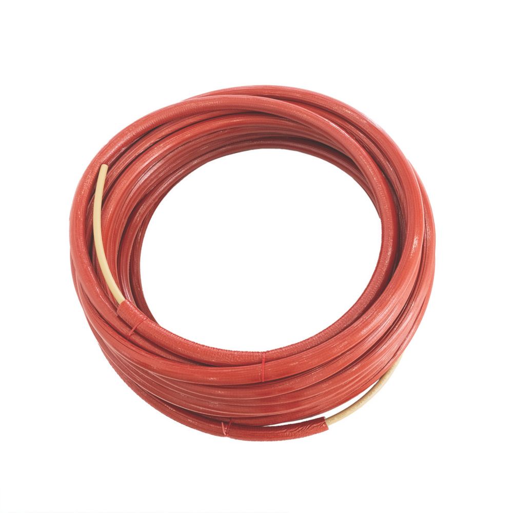 Image of Qual-Pex Plus+ Easy-Lay 1" PE-X Plumbing & Central Heating Pipe 800mm x 50m Red 