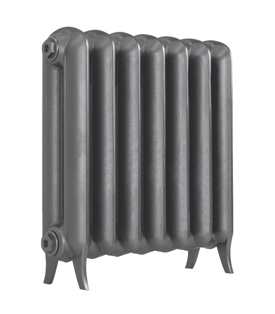 Image of Terma Plain 2-Column Cast Iron Radiator 620mm x 606mm Raw Metal 2448BTU 