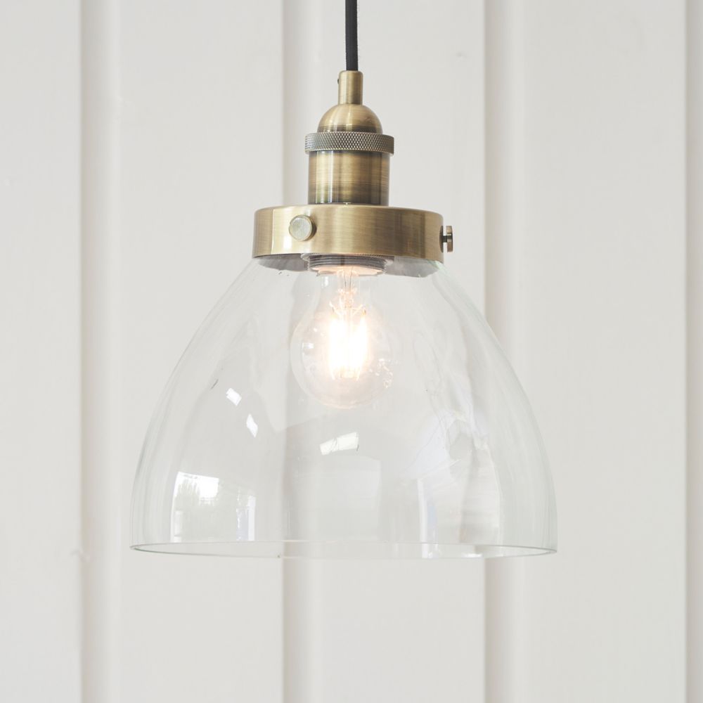 Image of Quay Design Karlson Industrial Pendant Antique Brass 