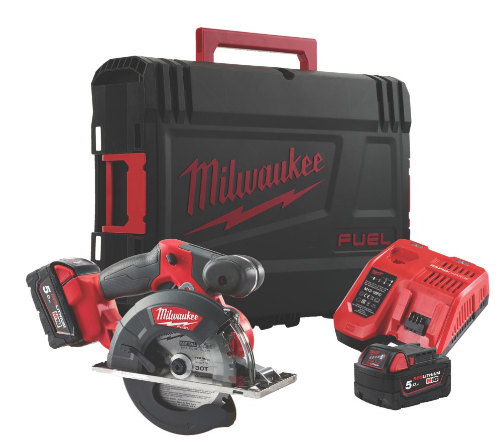 Image of Milwaukee M18FMCS-502X 150mm 18V 2 x 5.0Ah Li-Ion RedLithium Brushless Cordless Metal Circular Saw 