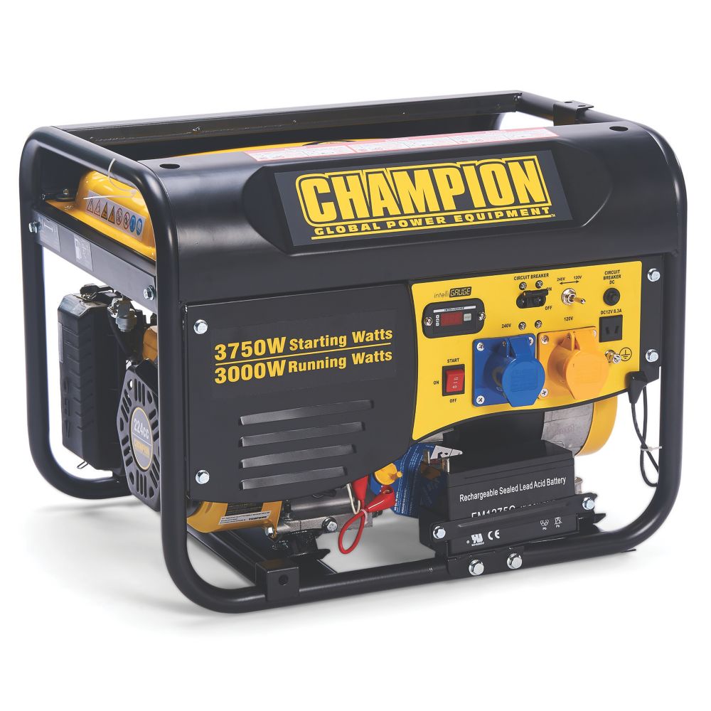 Image of Champion CPG4000E1 3500W Frame Type Petrol Generator 120 / 240V 