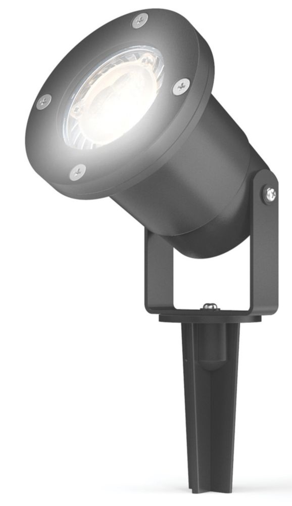 Image of 4lite Outdoor GU10 Spike Light Graphite 