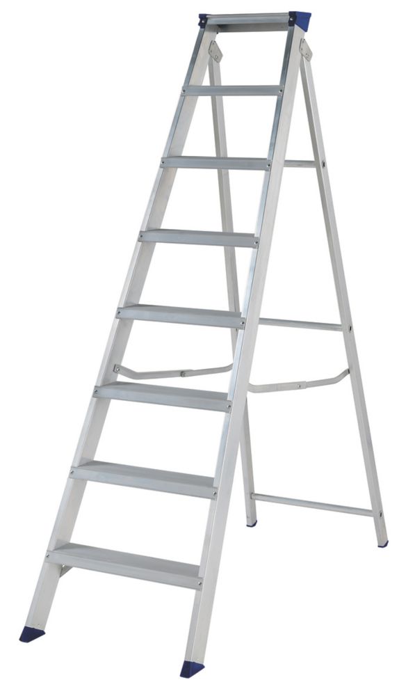 Image of Werner Aluminium 8-Treads Swingback Stepladder 1.29m 
