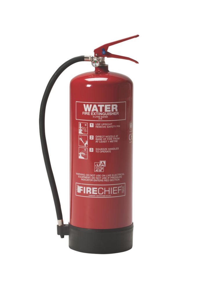 Image of Firechief Water Fire Extinguisher 9Ltr 