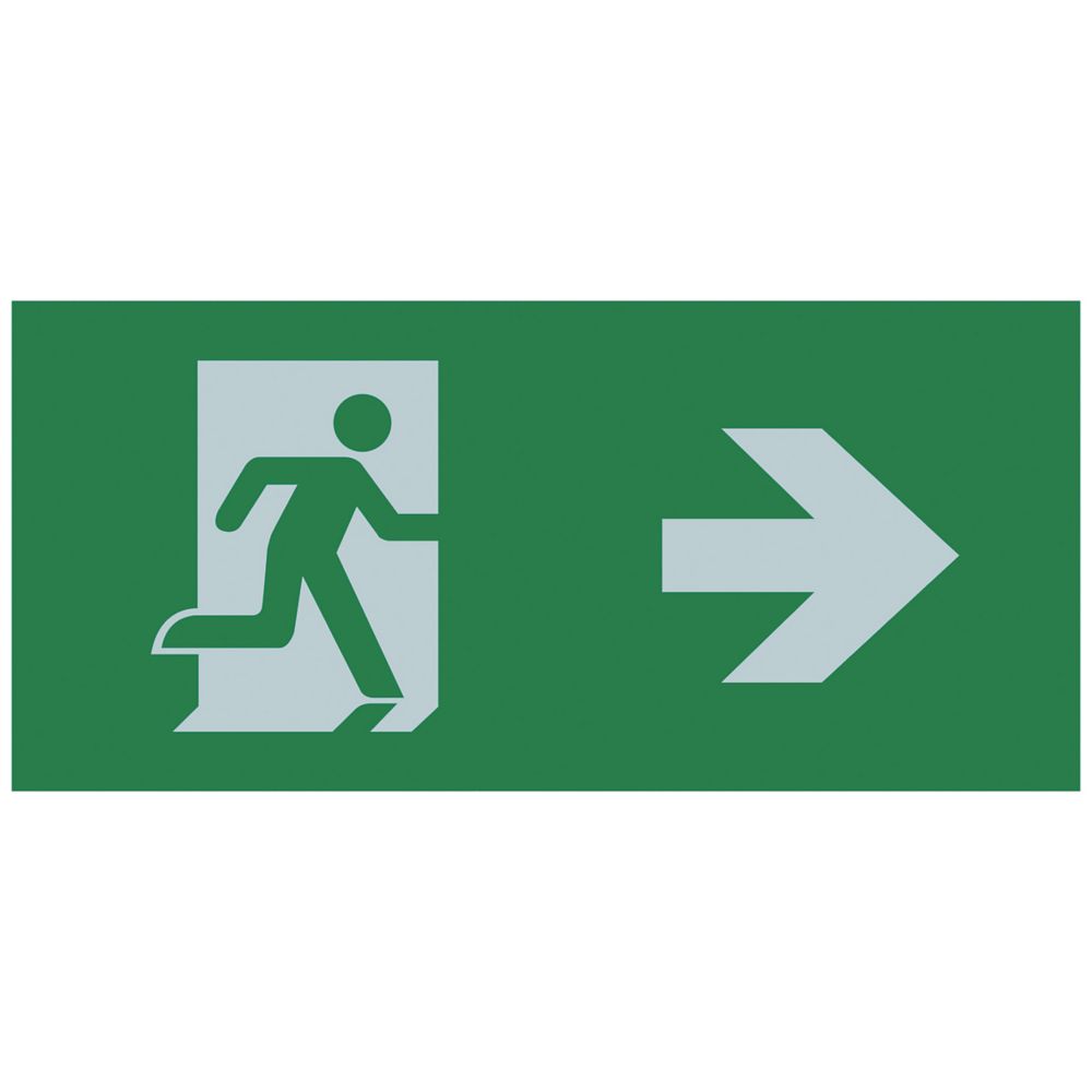 Image of Luceco Tempus Maintained Emergency LED Exit Box with Right Arrow 4W 20lm 