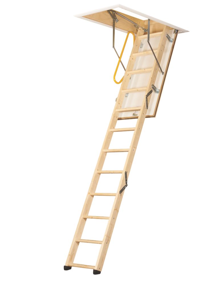 Image of TB Davies EnviroFold Insulated 3-Section Timber Loft Ladder 2.8m 