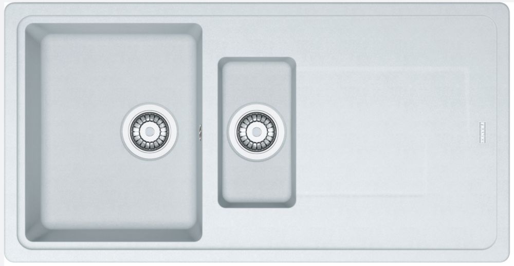 Image of Franke Titan 1.5 Bowl Tectonite Sink White Reversible 970mm x 500mm 