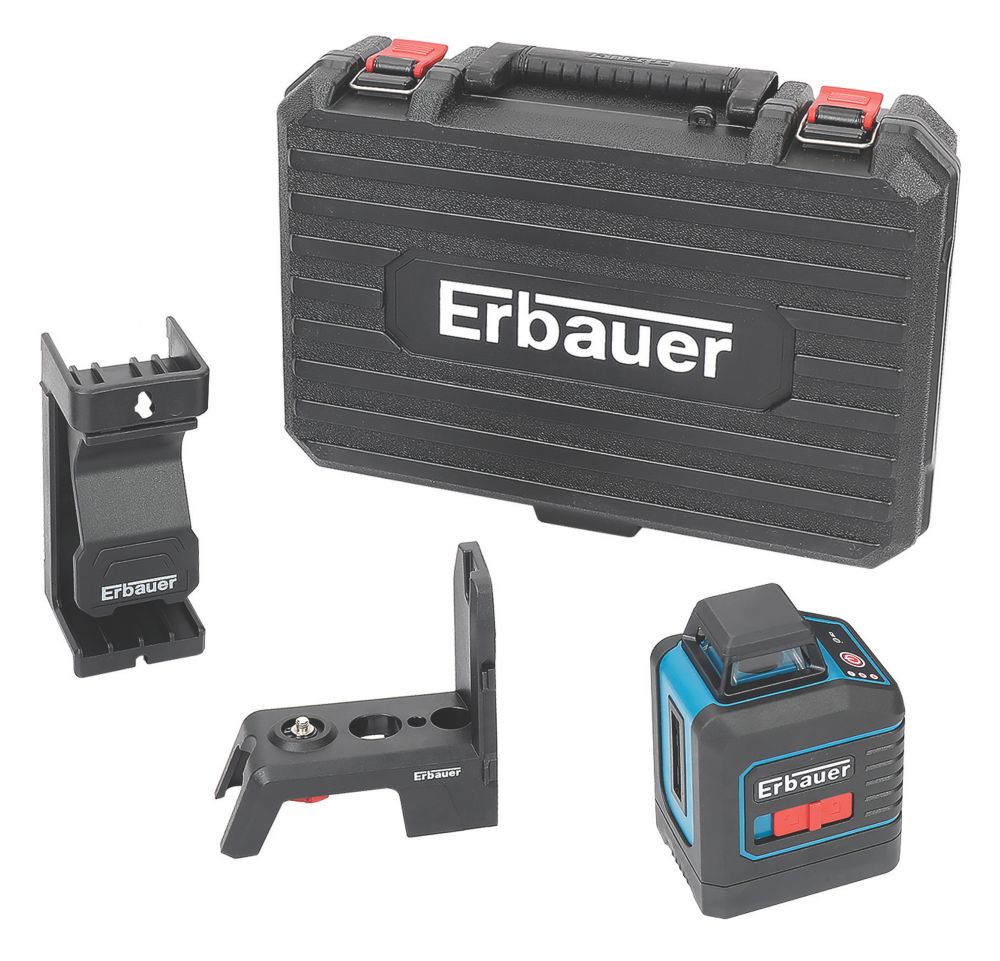 Image of Erbauer Red Self-Levelling Cross-Line Laser Level 