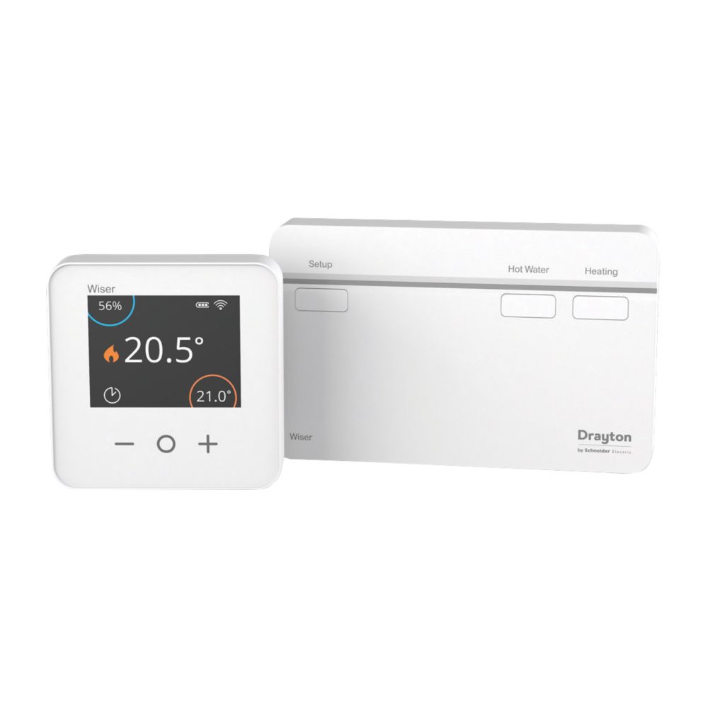 Image of Drayton Wiser Wireless Heating & Hot Water 2-Channel Thermostat Control Kit White 