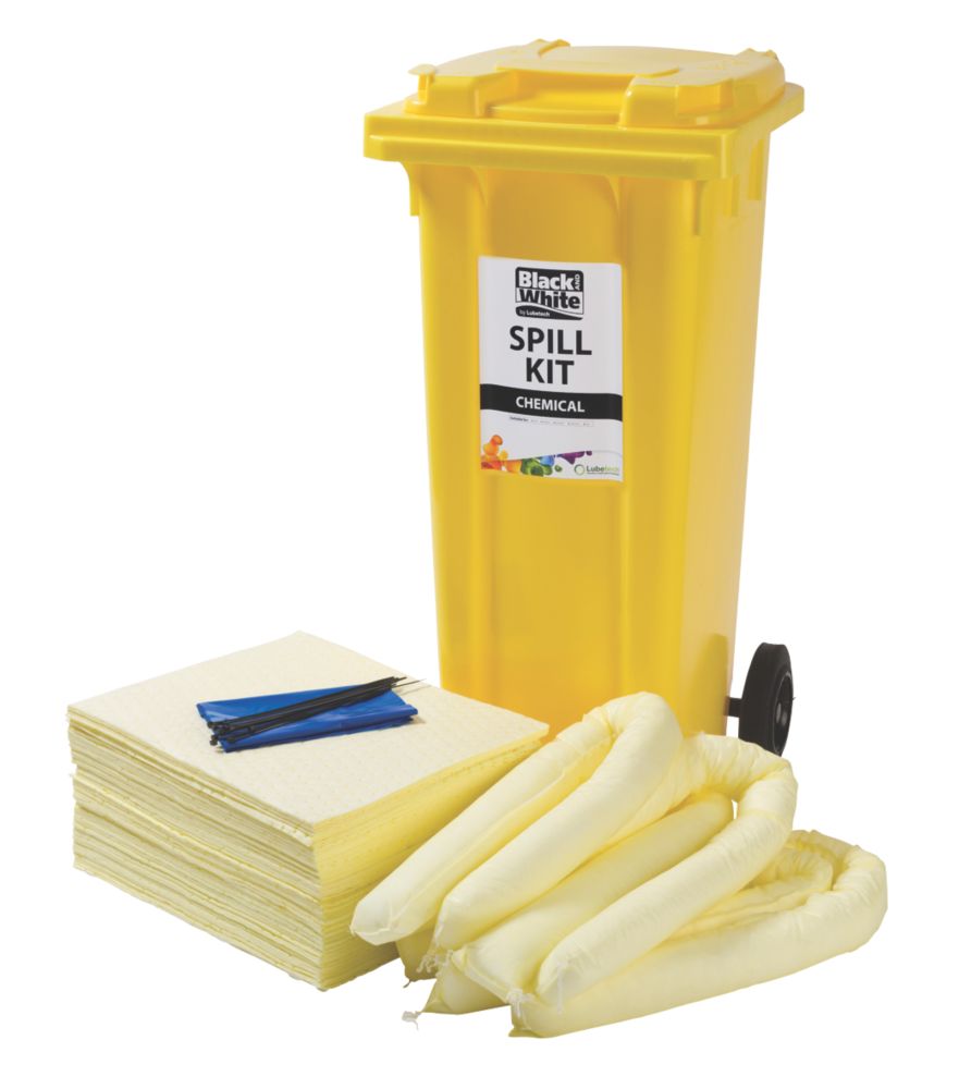 Image of Lubetech Black & White 120Ltr Chemical Spill Response Kit 