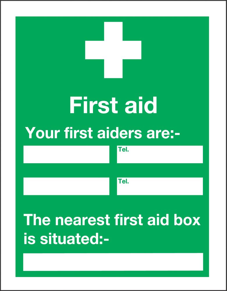 Image of "Your First Aider" Notice Sign 400mm x 300mm 