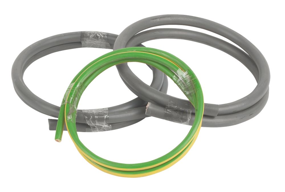 Image of Prysmian 6181Y & 6491X Grey & Green/Yellow 1-Core 25mmÂ² Meter Tails Cable 1m Coil 