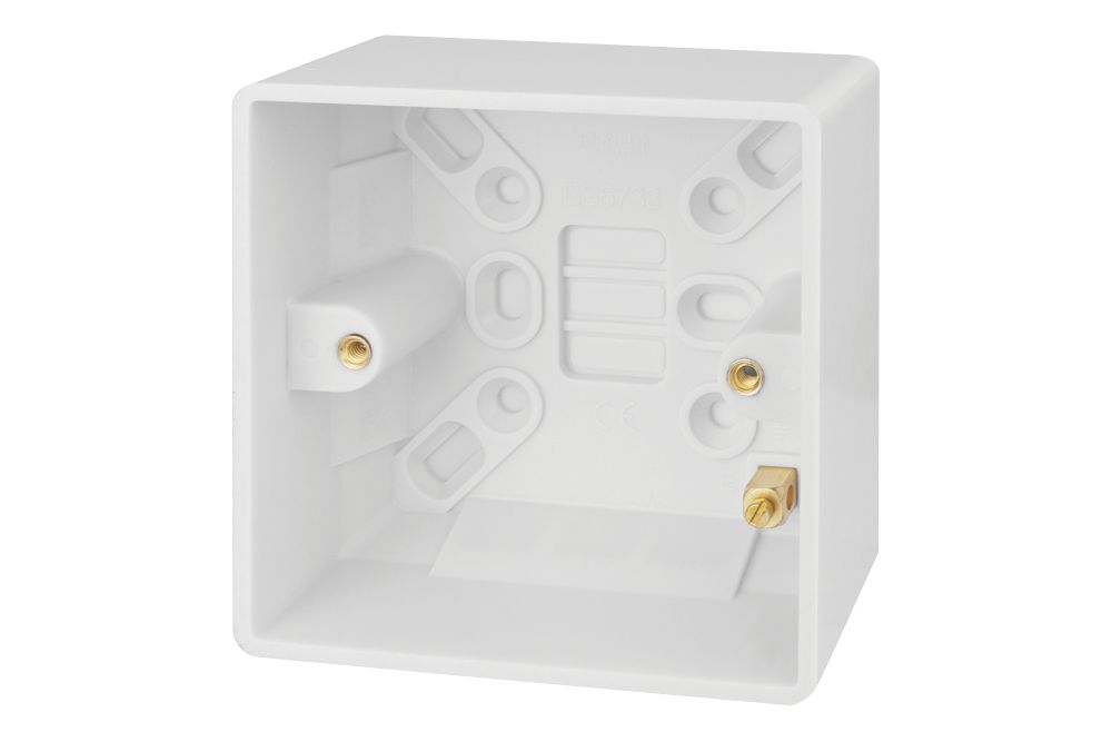 Image of Schneider Electric Ultimate Slimline 1-Gang Surface Pattress Surface Pattress Box 35mm 