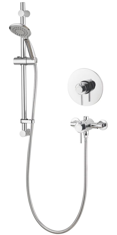 Image of Aqualisa Sierra Rear-Fed Concealed/Exposed Chrome Thermostatic Concentric Shower 