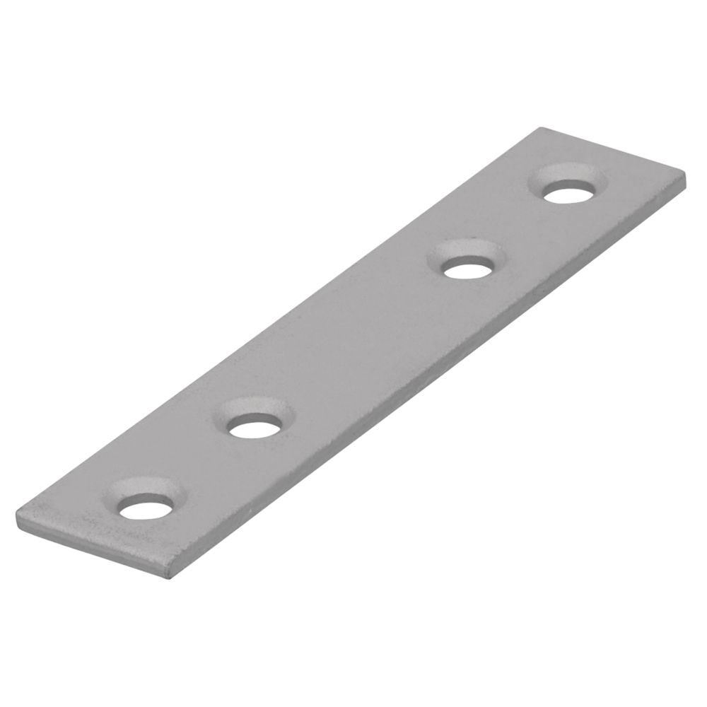 Image of Magnodur Connecting Plates Matt Steel 15mm x 2mm x 70mm 10 Pack 