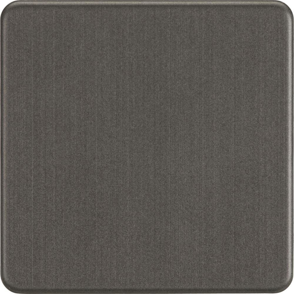 Image of Knightsbridge 1-Gang Blanking Plate Smoked Bronze 