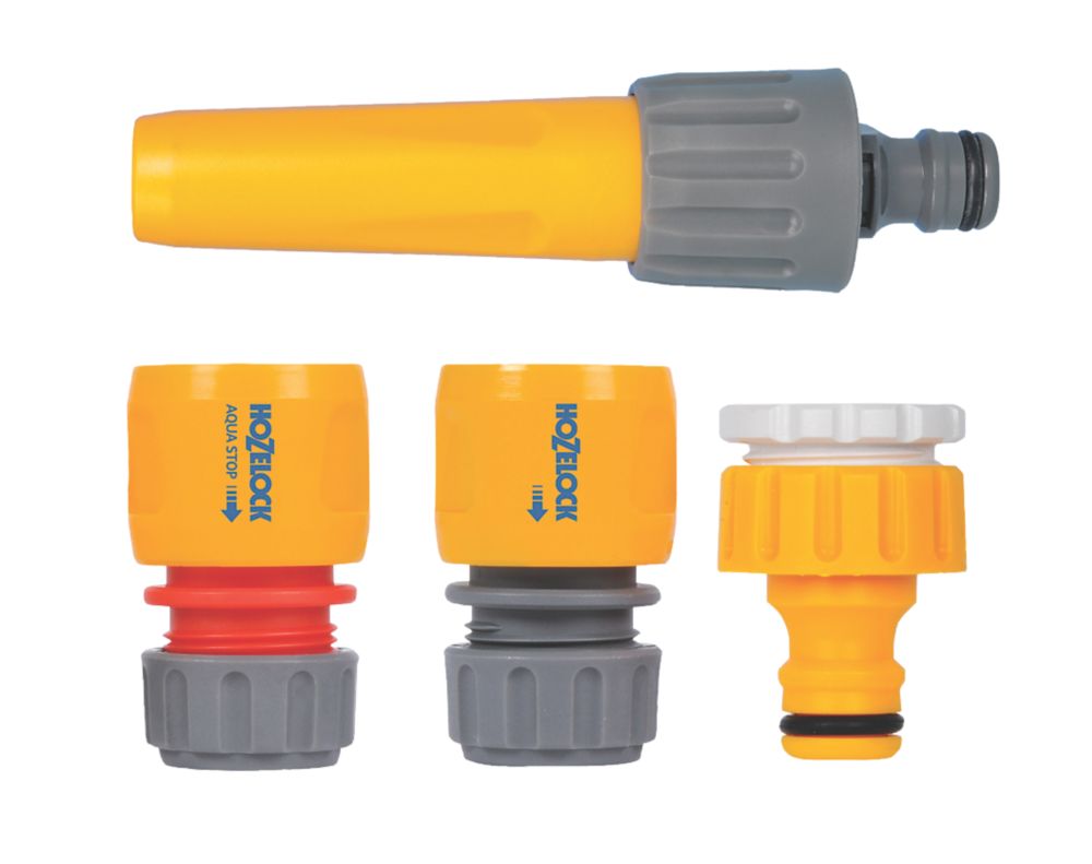 Image of Hozelock Sprayer & Hose Fittings Starter Kit 4 Pieces 
