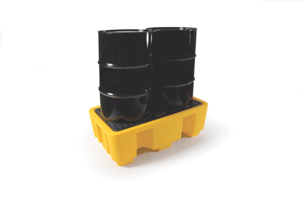 Image of Lubetech Prestige 2-Drum Spill Pallet 2 x 205Ltr Drums 