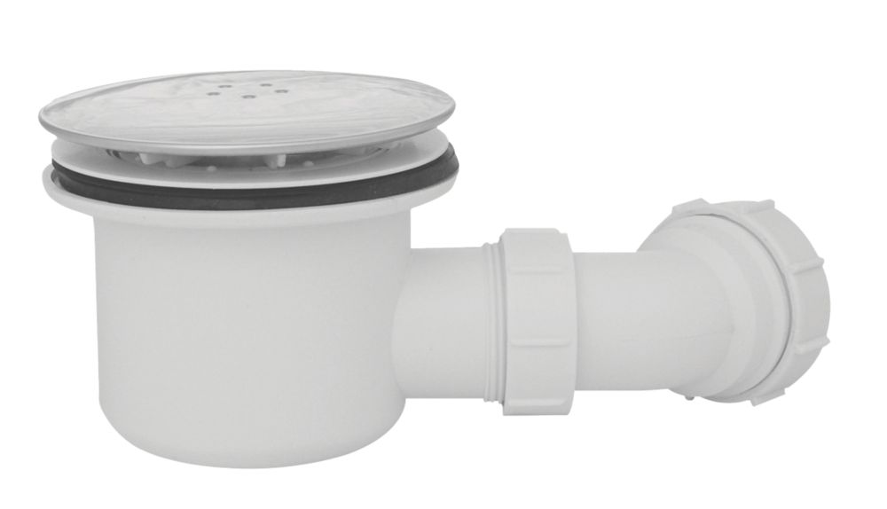 Image of Fluidmaster Shower Waste White / Chrome 90mm 