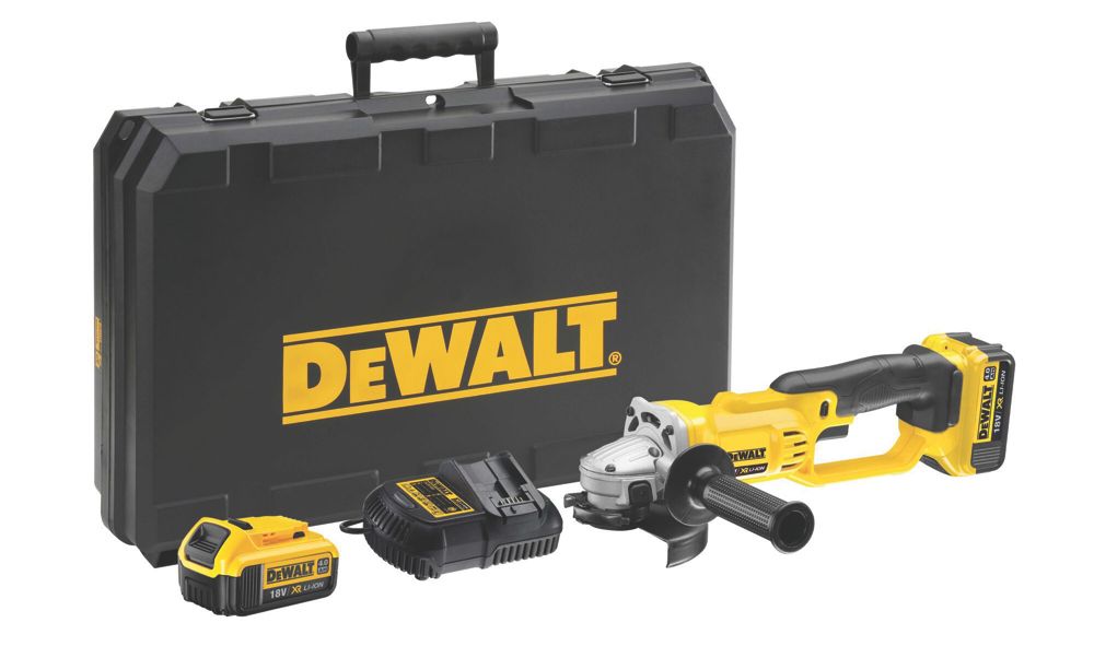 Image of DeWalt DCG412M2-GB 18V 2 x 4.0Ah Li-Ion XR 5" Cordless Angle Grinder 