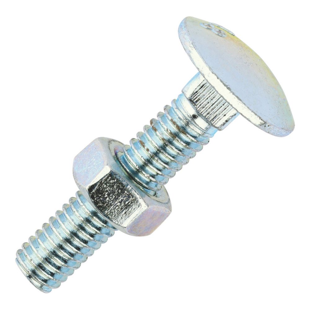 Image of Timco Carriage Bolts Carbon Steel Zinc-Plated M6 x 30mm 200 Pack 