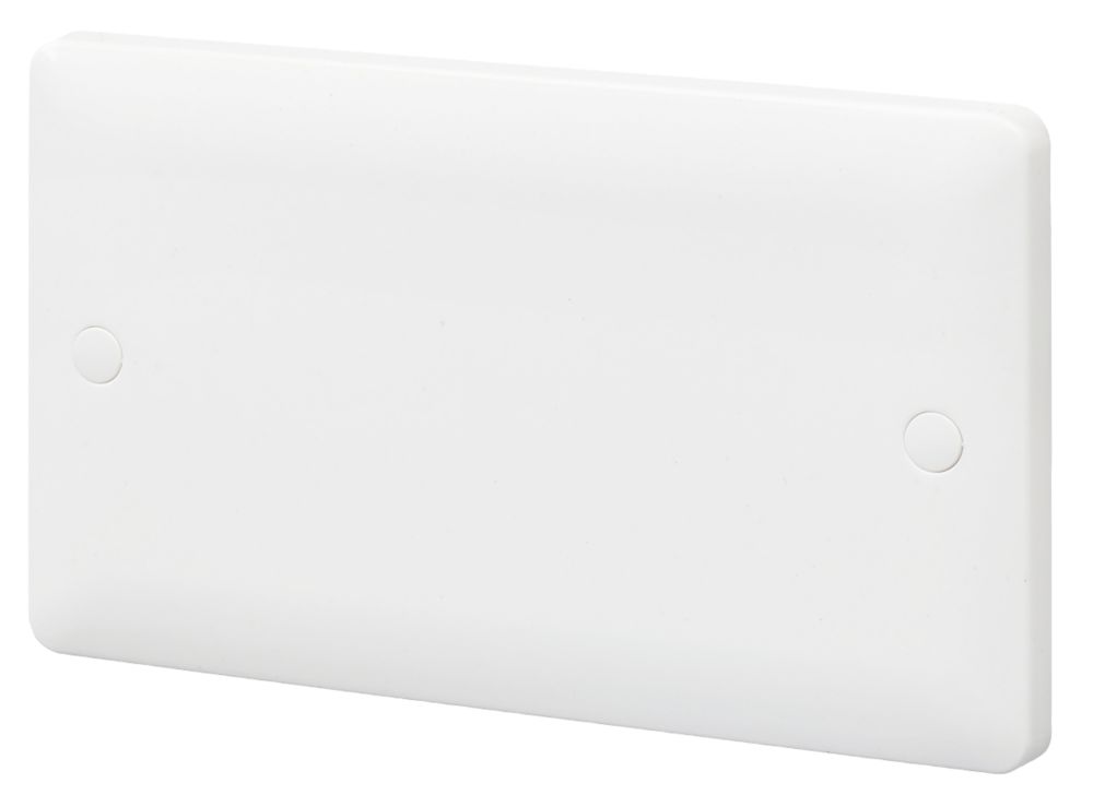Image of MK Base 2-Gang Blanking Plate White 