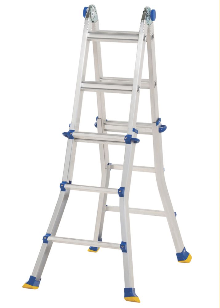 Image of Werner 4-Section 3-Way Aluminium Multi-Purpose Telescopic Ladder 2.94m 