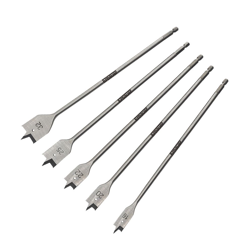 Image of Erbauer Flat Wood Bit Set 5 Pcs 
