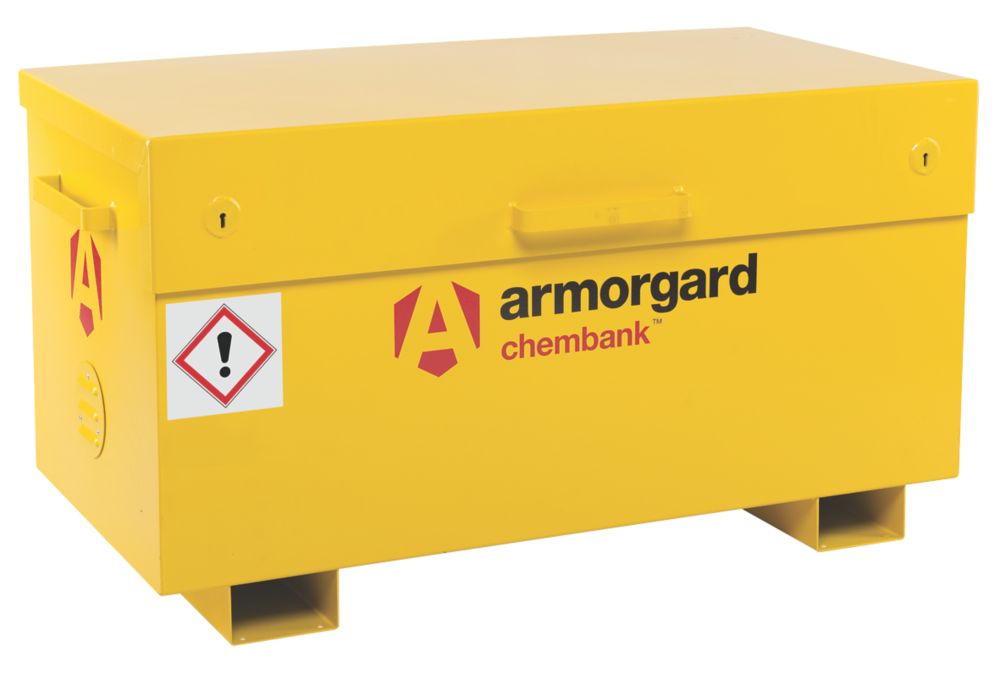 Image of Armorgard ChemBank Chemical Storage Vault Yellow 1275mm x 665mm x 660mm 
