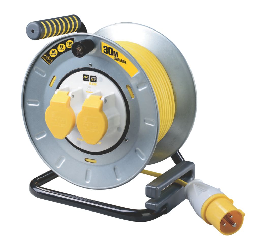 Image of PRO XT OTMU30162LV-XD 16A 2-Gang 30m Cable Reel 110V 
