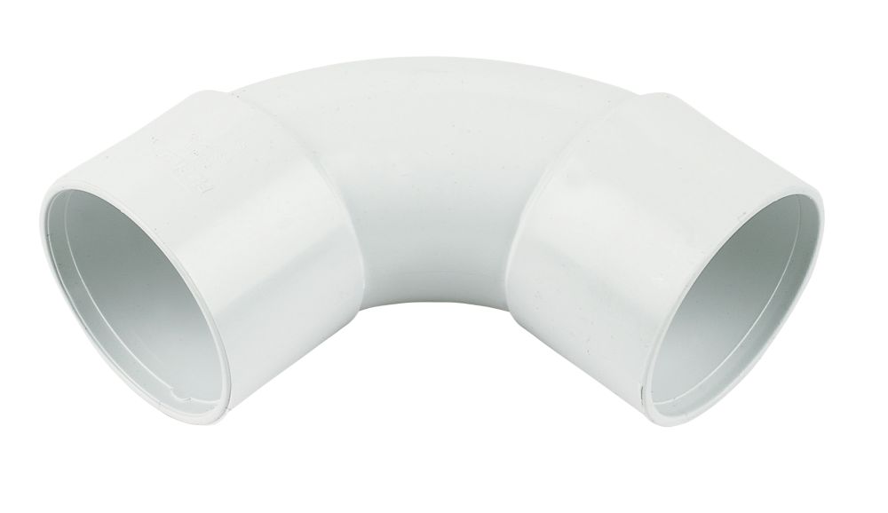 Image of FloPlast Solvent Weld Bend 92.5Â° White 50mm 