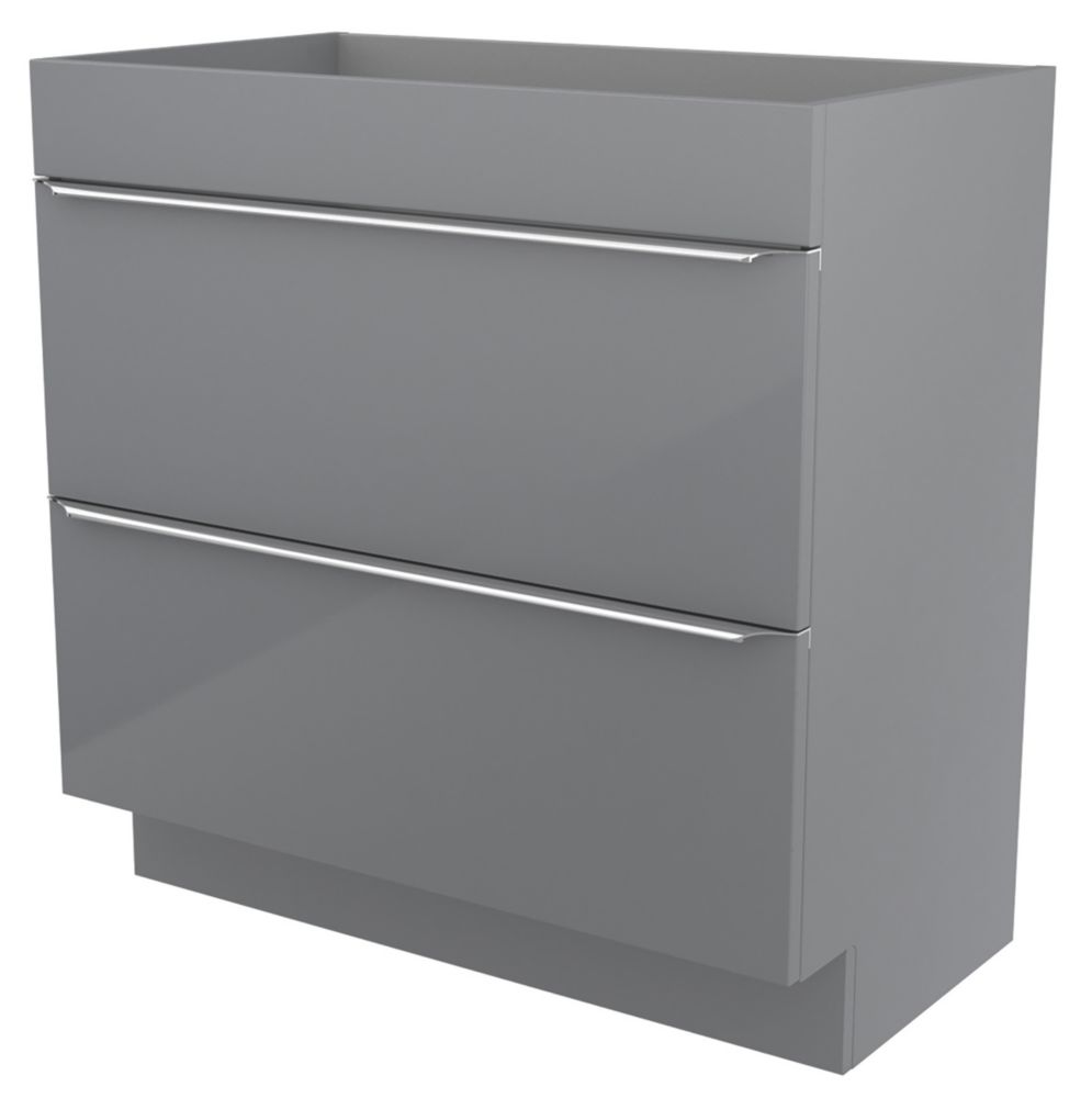 Image of Imandra Freestanding Vanity Unit Gloss Grey 800mm x 450mm x 820mm 