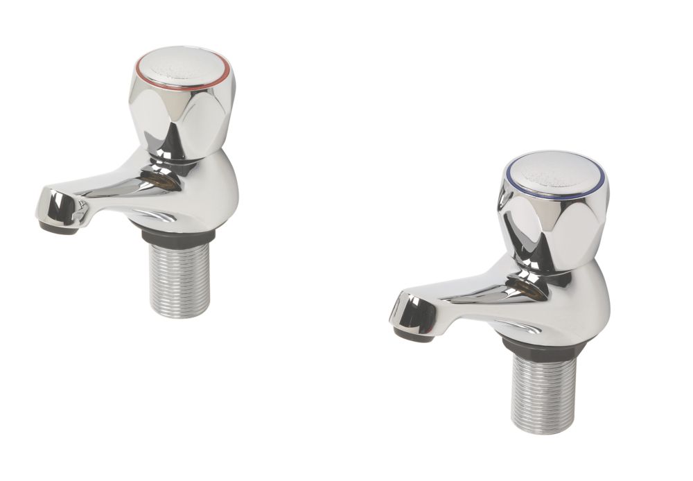 Image of Swirl Contract Metal Head Bath Taps 