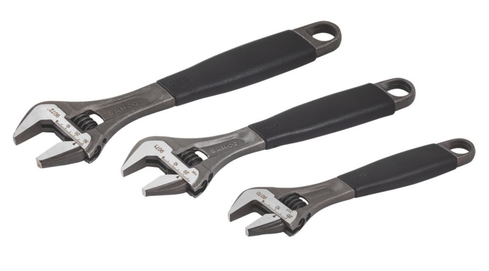 Image of Bahco Adjust 3-90 Adjustable Wrench Set 3 Pieces 