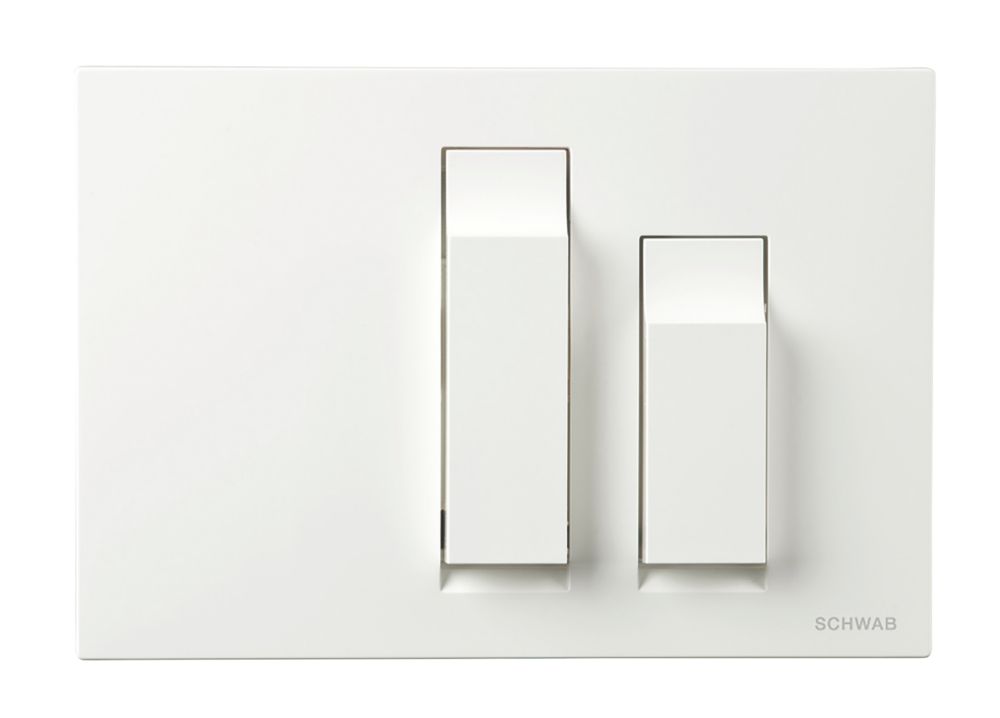 Image of Fluidmaster Schwab Vivo 634672 Dual-Flush Flushing Plate White 