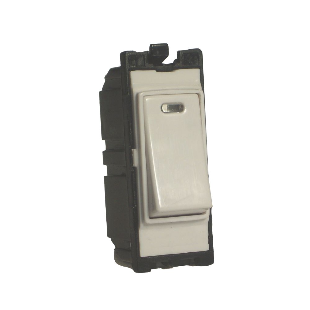 Image of Varilight PowerGrid 20AX Grid DP Control Switch White with Neon with Colour-Matched Inserts 