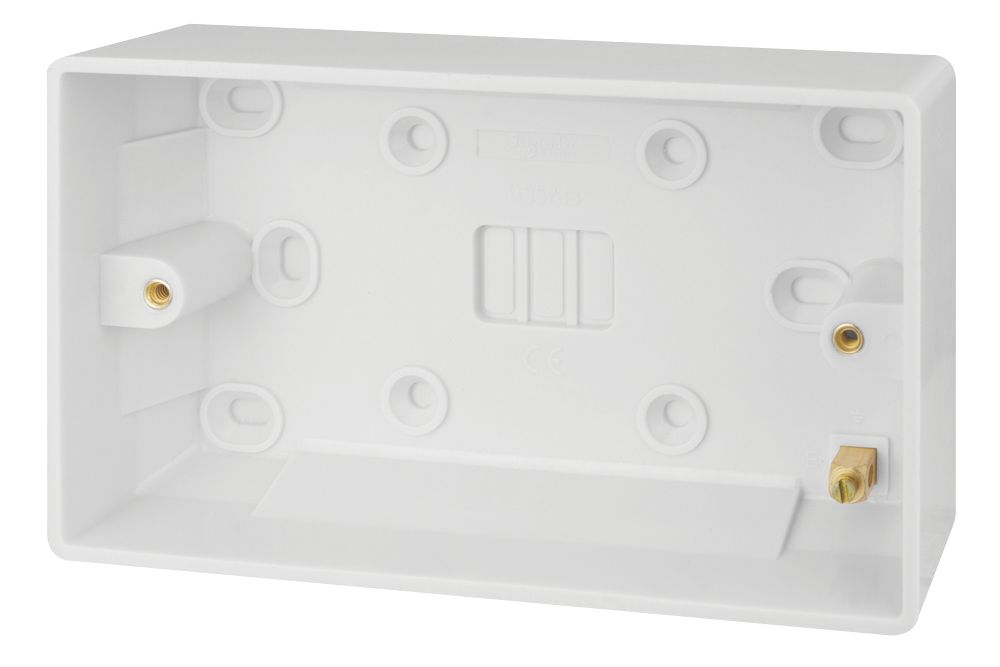 Image of Schneider Electric Ultimate Slimline 2-Gang Surface Pattress Surface Pattress Box 27mm 