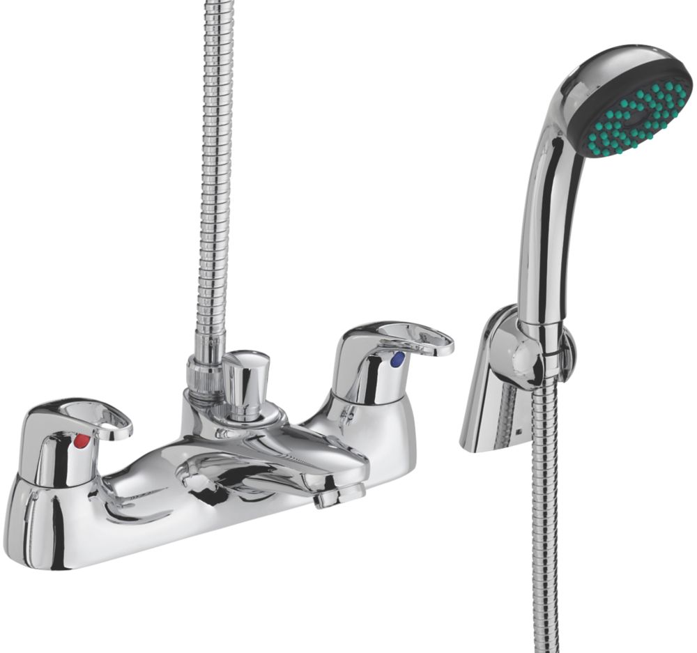 Image of Bristan Cadet Deck-Mounted Bath Shower Mixer Tap Chrome 