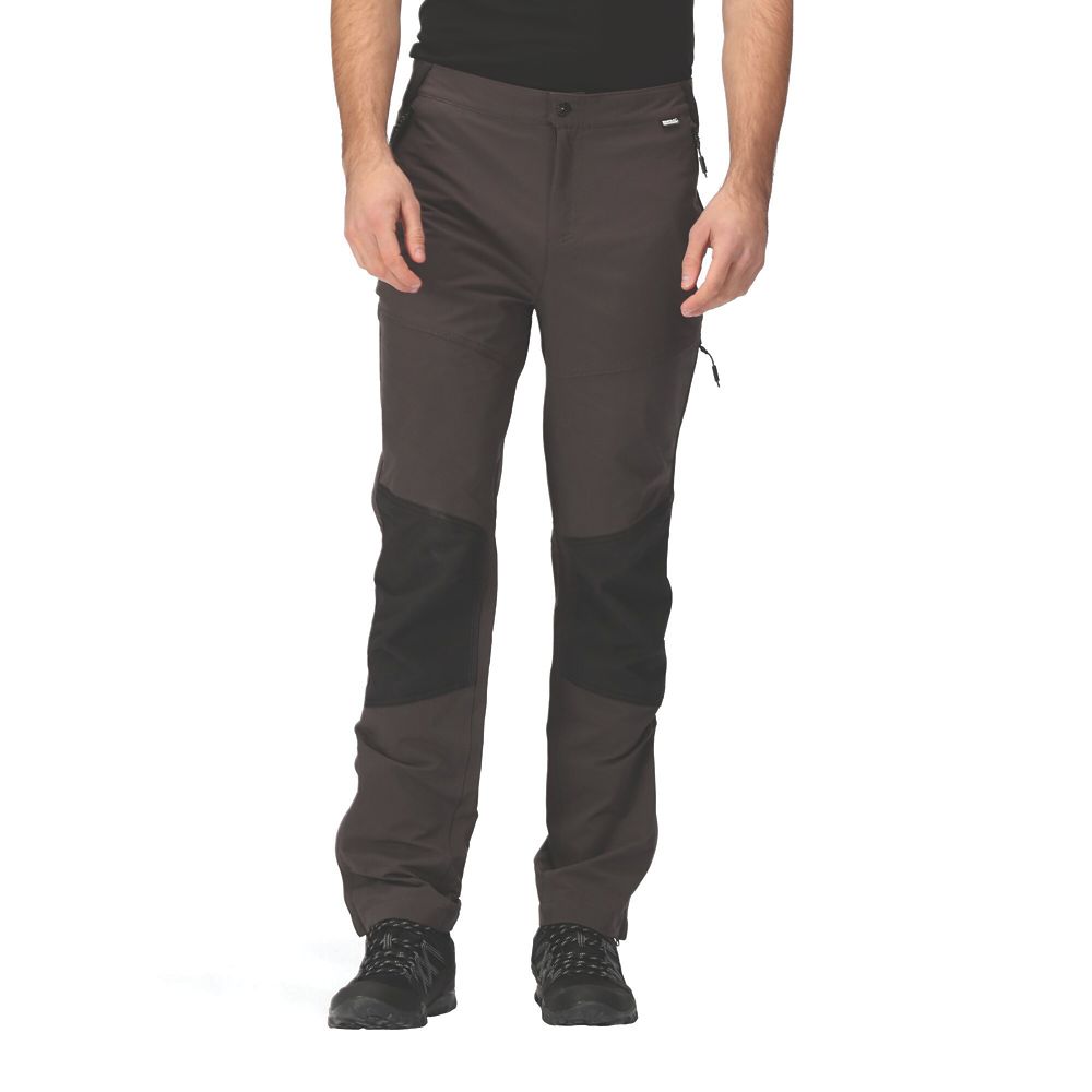Image of Regatta Questra V Trousers Ash / Black 30" W 32" L 