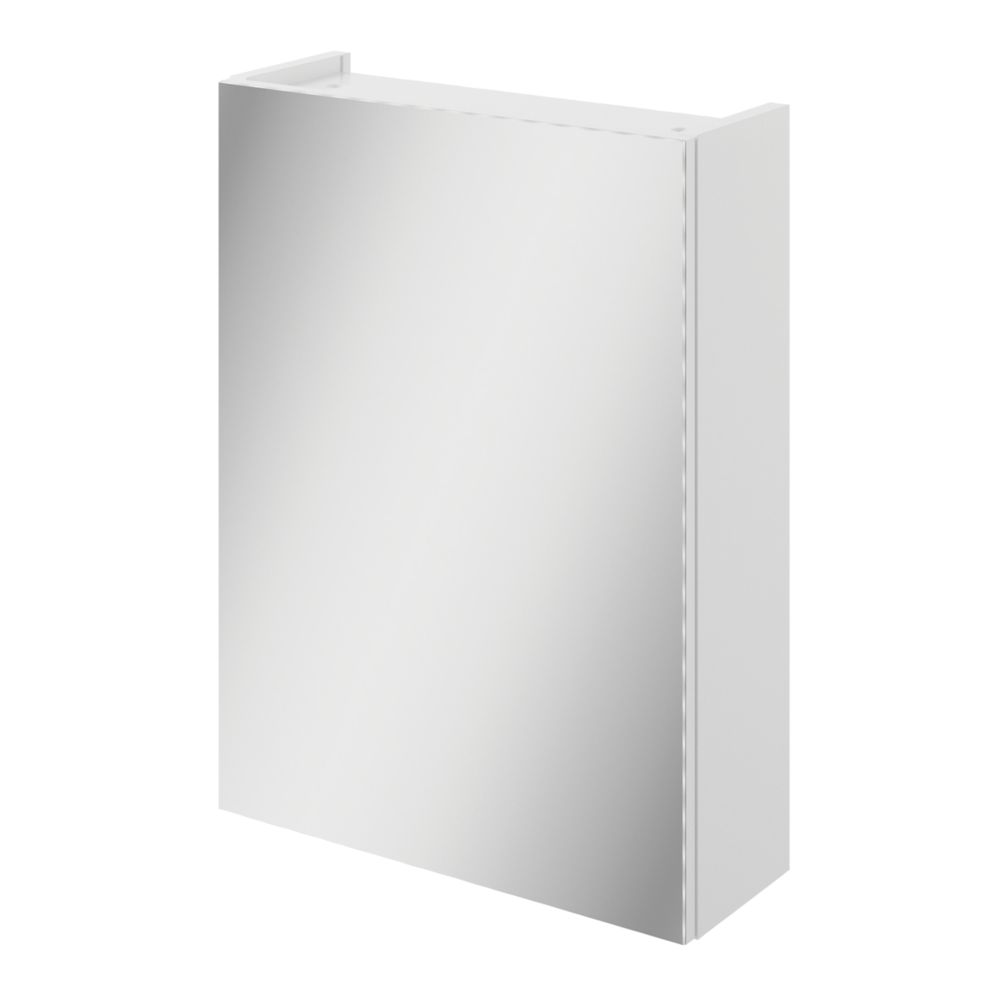 Image of Veleka Mirror Cabinet White Gloss 400mm x 145mm x 540mm 