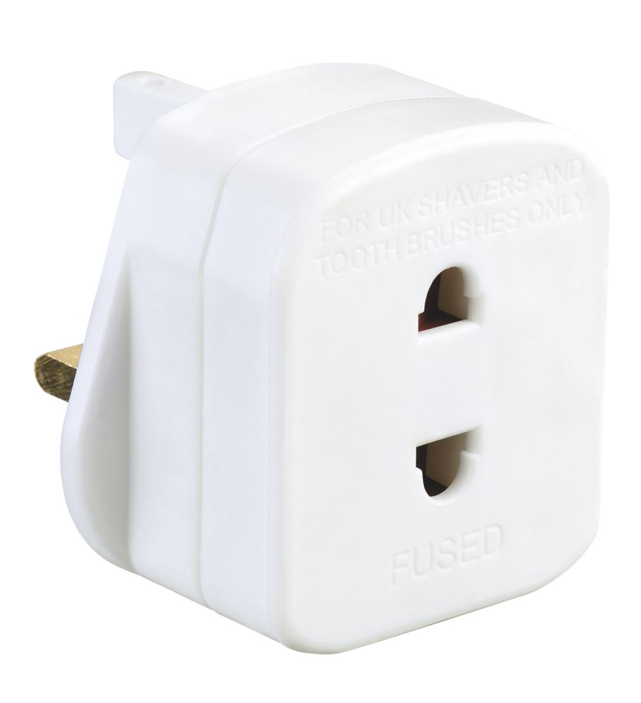 Image of Masterplug 3-Pin Fused Shaver Adaptor 