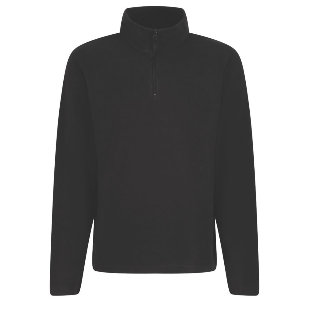 Image of Regatta Micro Zip Neck Fleece Black Large 41 1/2" Chest 