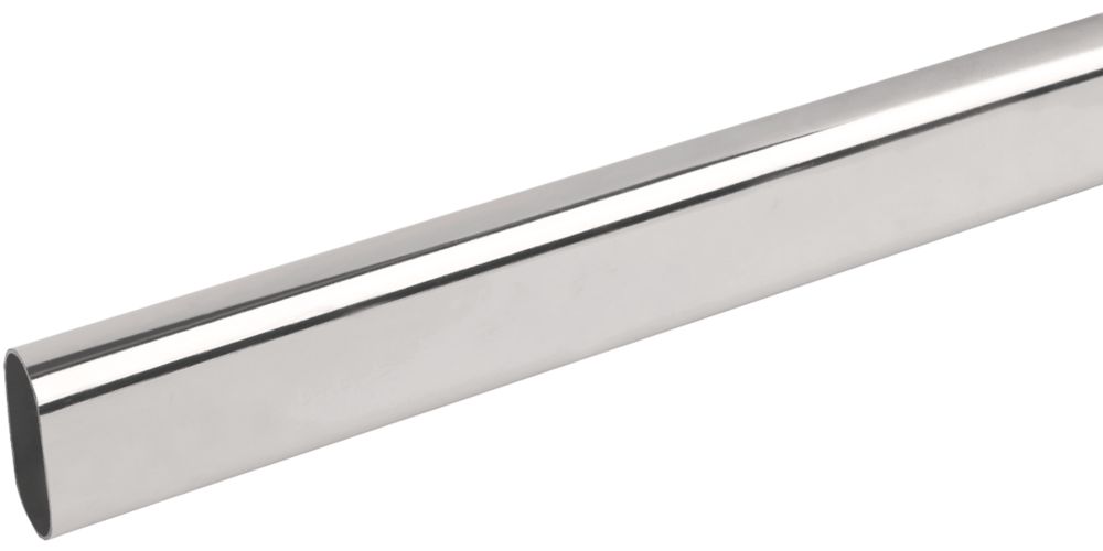 Image of Smith & Locke Oval Wardrobe Rail Polished Chrome 1829mm x 30mm 