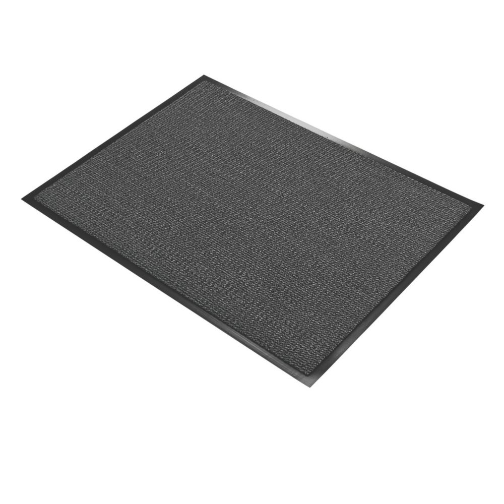 Image of COBA Europe Vyna-Plush Entrance Mat Black / Steel 1200mm x 900mm x 7mm 