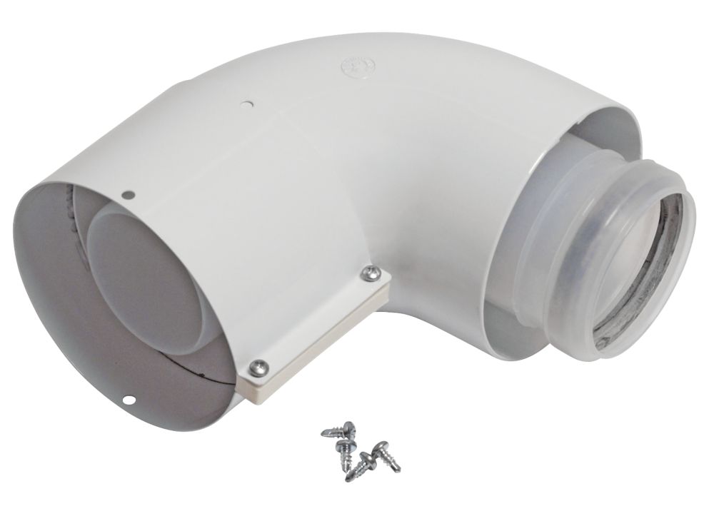 Image of Vaillant 60/100 Flue Elbow White 87Â° 